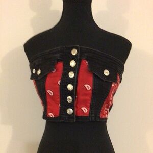 Denim Western Corset